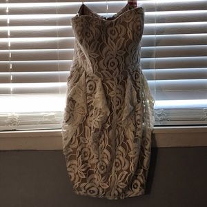 White lace cocktail dress (Jessica Simpson)